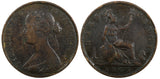 Great Britain Victoria Bronze 1861 1/2 Penny  KM# 748.2 (20 591)