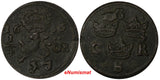 Sweden Copper 1656 1/4 Ore VF Condition  C.R.S SCARCE KM# 211 (10 240)