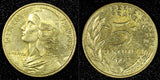 FRANCE Aluminum-Bronze 1998 5 Centimes KM# 933 (22 853)