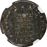 Roman Empire Constantine I AD 307-337 AE3 BI Nummus / LEGION CAMP GATE NGC (229)