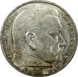 Germany - Third Reich Silver 1939 A 2 Reichs Mark Hindenburg KM# 93 (22 330)