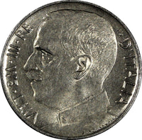 Italy Vittorio Emanuele III 1925 R 50 Centesimi Plain Edge aUNC KM#61.1  (345)