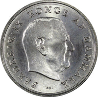 DENMARK Frederik IX  Copper-Nickel 1963 1 KRONE 25.5mm BU KM# 851.1 (21 263)