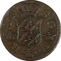 SWEDEN Adolf Frederick Copper 1766 SM 2 Ore  KM# 461 (19 614)