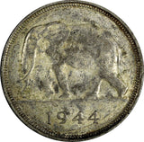 Belgian Congo Léopold III Silver 1944 50 Francs Elephant 1 YEAR SCARCE KM#27 (8)
