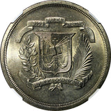 Dominican Republic 1978 1 Peso NGC MS65 Mintage-35,000 Toning KM# 53 (034)