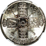 GREAT BRITAIN George V (1910-1936) Silver 1917 1 FLORIN NGC AU58 WWI KM# 817