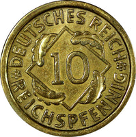 Germany - Third Reich 1936 J 10 Reichspfennig BETTER DATE KM# 40 (21 233)