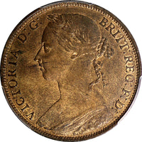 Great Britain Victoria Bronze 1886 1 Penny PCGS MS63 RB Light Toned KM# 755 (3)