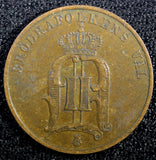 Sweden Oscar II Copper 1890 2 Ore  KM# 746   (23 132)