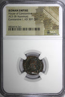 Roman Empire Constantine I AD 307-337 AE3 BI Nummus / ANGELS OF VICTORY NGC (61)