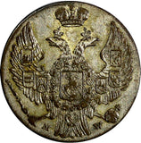 Poland Nicholas I Silver 1840 MW 10 Groszy Warszawa mint  aUNC C# 113a (14 780)