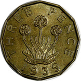 Great Britain George VI 1939 3 Pence KM# 849 (20 235)