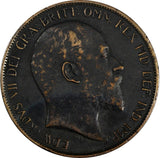 Great Britain Edward VII Bronze 1902 1 Penny 1 YEAR TYPE KM# 794.1 (14 885)