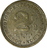 Panama  Copper-Nickel 1907 2-1/2 Centesimos 1 YEAR TYPE KM# 7.1
