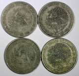 Mexico ESTADOS UNIDOS MEXICANOS LOT OF 4 COINS 1971 Peso José Morelos KM#460(9)