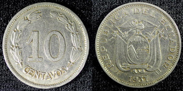 Ecuador 1937  HF 10 Centavos 1 YEAR TYPE KM# 76 (22 991)