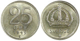 Sweden Gustaf V Silver 1949 TS 25 Öre   GEM BU COIN KM# 816 (22 028)