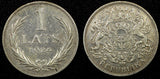 LATVIA Silver 1924 1  Lats London Mint KM# 7 (22 928)