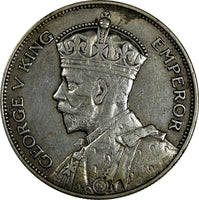 New Zealand George V Silver 1935 1/2 Crown Mintage-612,000 VF Cond. KM# 5 (886)