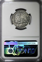 Mexico Silver 1878 ZS S 25 Centavos Zacatecas Mint-252,000 NGC UNC DET.KM# 406.9