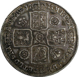 Great Britain George II (1727-1760) Silver 1735 1/2 Crown KM# 574.1 (19 920)