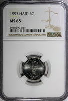 Haiti 1997 5 Centimes NGC MS65 Charlemagne Peralte Magnetic KM# 154a (9)