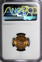 Great Britain George VI Bronze 1951 1 Farthing NGC MS65 RB TOP GRADED KM# 867(0)