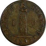 Haiti Copper 1846 // AN 43 1 Centime KM# 25.1 Ex.Wolfgang Schuster Coll.(17 574)