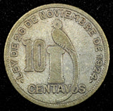 GUATEMALA Silver 1932 10 Centavos Royal British Mint KM# 239.2 (22 904)