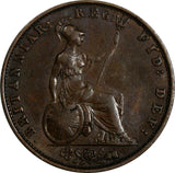 Great Britain Victoria Copper 1854 1/2 Penny KM# 726 (18 754)