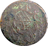 Italian States GORIZIA Leopoldo II Copper 1791 F  1/2 Soldo Hall Tyrol KM#30 (8)