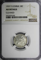 French Indo-China Silver 1937 10 Cents 1 Year Type NGC AU DETAILS KM# 16.2 (20)