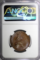 Great Britain Victoria Copper 1853 1/2 Penny NGC MS63 BN Nice Toned KM#726 (22)