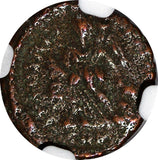 EASTERN ROMAN ARCADIUS AD 383-408 AE4 Nummus /Three emperors Spears NGC (041)