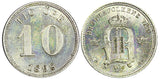 SWEDEN Oscar II Silver 1898 EB 10 Ore UNC KM# 755 (22 115)