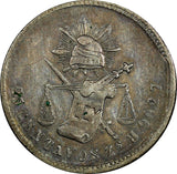 MEXICO Silver 1871 ZS H 25 Centavos Zacatecas Mint-250,000 SCARCE KM#406.9 (100)