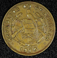 GUATEMALA Brass 1933 1 Centavo Royal British Mint  KM# 249 (22 870)