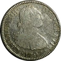 BOLIVIA Charles IIII Silver 1797 PTS PP  2 Reales KM# 71