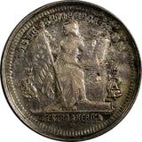 Honduras Silver 1892/1 25 Centavos OVERDATE Toned 24 mm KM# 50