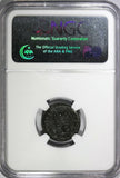 Roman Empire Silvered CRISPUS as CAESAR AD 316-326 NUMMUS CAMP GATE NGC AU (040)