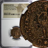 ROMAN Licinius I AS CAESAR AD 308-324 BI REDUCED NUMMUS /SOL GLOBE NGC (008)