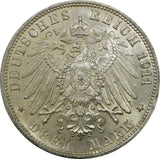 German States WURTTEMBERG 1911 F 3 Mark Wedding Anniversary UNC KM# 636 (9685)