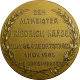 GERMANY BRONZE MEDAL 1905 by Max Klein Friedrich Haase DRAMATIST, ACTOR 55,5mm