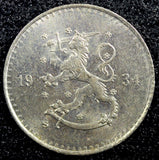 FINLAND Copper-Nickel 1934 S 25 Penniä BU Coin KM# 25 (23 026)