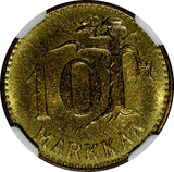 Finland 1961 S 10 Markkaa NARROW "I" NGC MS65 TOP GRADED BY NGC KM# 38 (013)