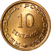 Mozambique Bronze 1960 10 Centavo UNC KM# 83 RANDOM PICK (1 COIN ) (21 286)