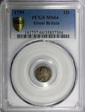 Great Britain George II Silver 1759 1 Penny PCGS MS64 TOP GRADED KM# 567 (304)
