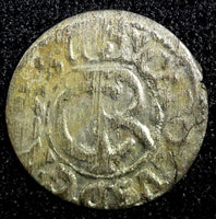 LIVONIA Riga CARL XI of Sweden Silver 1663 Solidus  KM#55 (23 107)