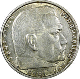 Germany - Third Reich Silver 1938 B 2 Reichs Mark Hindenburg KM# 93 (22 298)
